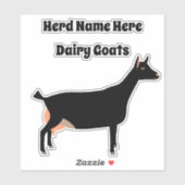 Boerderij van gepersonaliseerde melkgeit sticker (Vel)