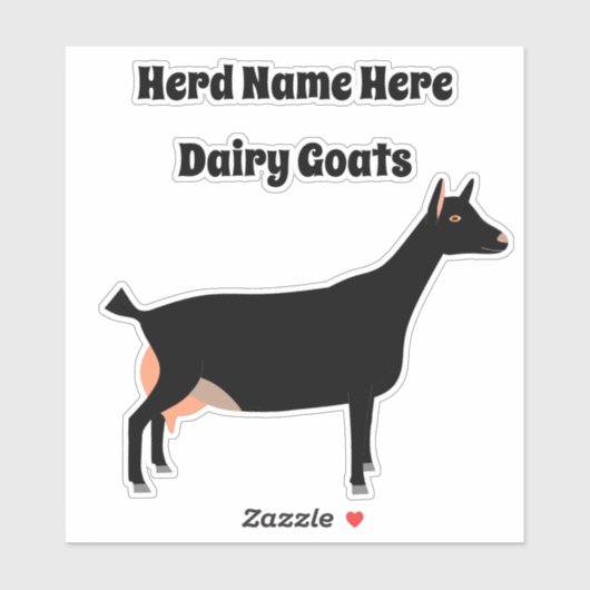 Boerderij van gepersonaliseerde melkgeit sticker (Vel)