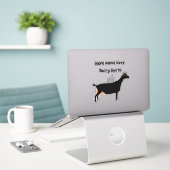 Boerderij van gepersonaliseerde melkgeit sticker (Laptop op bureau)