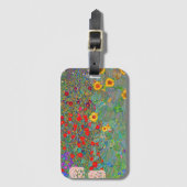Boerderij van Gustav Klimt met zonnebloemen Bagagelabel (Voorkant (verticaal))