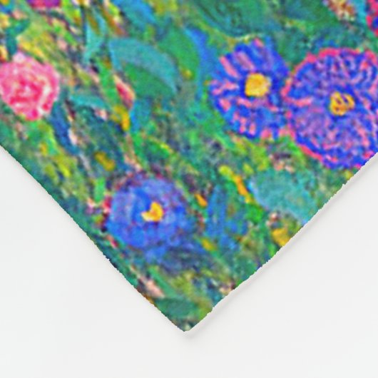 Boerderij van Gustav Klimt met zonnebloemen Fleece Deken (Hoek)