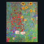 Boerderij van Gustav Klimt met zonnebloemen Foto Afdruk<br><div class="desc">Gustav Klimt's Boerderij Garden met zonnebloemen kruidzak.</div>