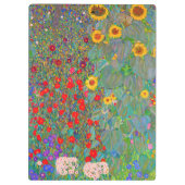 Boerderij van Gustav Klimt met zonnebloemen Klembord (Achterkant)