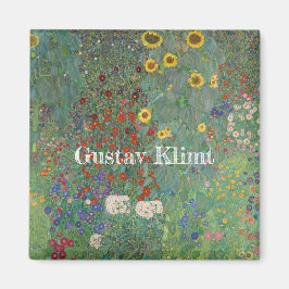 Boerderij van Gustav Klimt met zonnebloemen Magneet