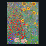 Boerderij van Gustav Klimt met zonnebloemen Notitieboek<br><div class="desc">Gustav Klimt's Boerderij tuin met zonnebloemen notitieboek.</div>