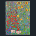 Boerderij van Gustav Klimt met zonnebloemen Notitieboek<br><div class="desc">Gustav Klimt's Boerderij tuin met zonnebloemen notitieboek.</div>