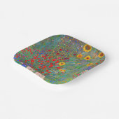 Boerderij van Gustav Klimt met zonnebloemen Papieren Bordje (Gebogen)