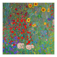 Boerderij van Gustav Klimt met zonnebloemen