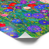 Boerderij van Gustav Klimt met zonnebloemen Perfect Poster (Hoek)