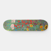 Boerderij van Gustav Klimt met zonnebloemen Persoonlijk Skateboard (Horizontaal)