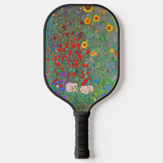 Boerderij van Gustav Klimt met zonnebloemen Pickleball Paddle (Voorkant)