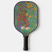 Boerderij van Gustav Klimt met zonnebloemen Pickleball Paddle (Achterkant)