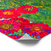 Boerderij van Gustav Klimt met zonnebloemen Poster (Hoek)