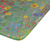 Boerderij van Gustav Klimt met zonnebloemen Snijplank (Hoek)