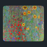 Boerderij van Gustav Klimt met zonnebloemen Snijplank<br><div class="desc">Gustav Klimt's Boerderij tuin met zonnebloemen snijbord.</div>