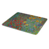 Boerderij van Gustav Klimt met zonnebloemen Snijplank (Hoek)