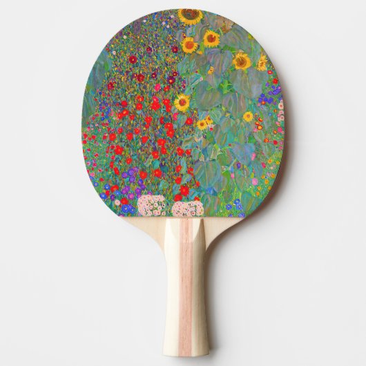 Boerderij van Gustav Klimt met zonnebloemen Tafeltennisbatje (Voorkant)