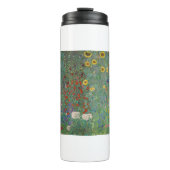Boerderij van Gustav Klimt met zonnebloemen Thermosbeker (Voorkant)