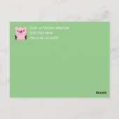 Boerderij van het Baby shower van varkens Briefkaart (Achterkant)