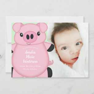 Boerderij van het Baby shower van varkens Kaart