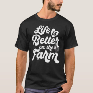 Boerderij van het boerenmeisje op het Boerderij T-shirt
