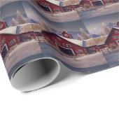 Boerderij van het land - Sneeuwkraan Cadeaupapier (Rol Hoek)