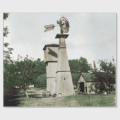 Boerderij van het platteland van 1890 Colorsplash  Cadeaupapier (Vlak)