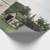 Boerderij van het platteland van 1890 Colorsplash  Cadeaupapier (Hoek)