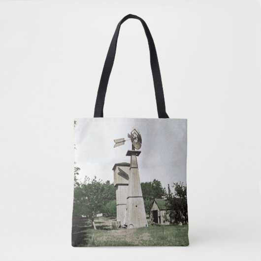 Boerderij van het platteland van 1890 Colorsplash  Tote Bag (Voorkant)