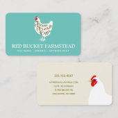 Boerderij van het verse kippeneieren visitekaartje (Voorkant / Achterkant)