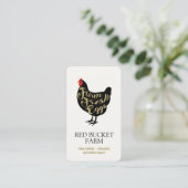Boerderij van het verse kippeneieren visitekaartje (Staand voorkant)