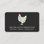 Boerderij van het verse kippeneieren visitekaartje (Voorkant)