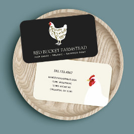 Boerderij van het verse kippeneieren visitekaartje