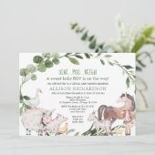 Boerderij van het virtuele Baby shower Kaart (Staand voorkant)