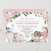 Boerderij van het virtuele Baby shower Kaart (Voorkant / Achterkant)