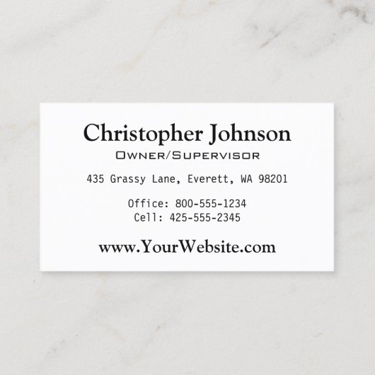 Boerderij van Holstein Dairy Cattle Visitekaartje (Achterkant)