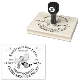 Boerderij van honingbijen met sluitingen van honin rubberstempel