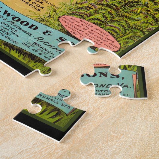 Boerderij van hout en tuinzaaigoed Catalog Puzzle Legpuzzel (Zijkant)