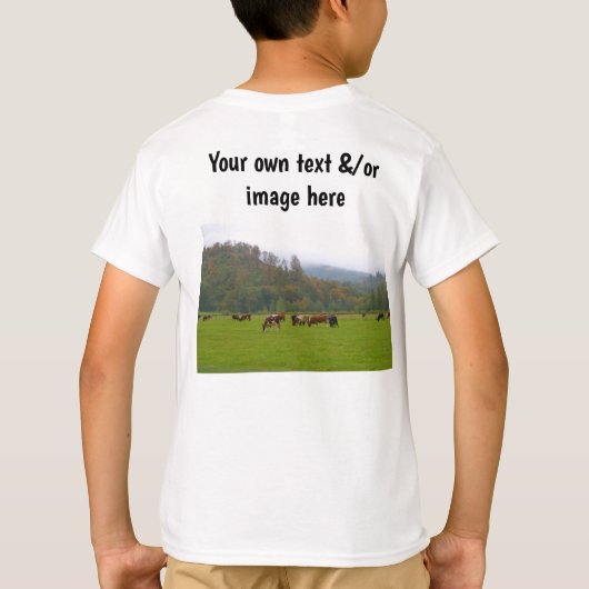 Boerderij van jongens of eigen woorden, eigen afbe t-shirt (Achterkant)