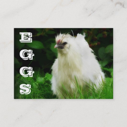 Boerderij van kippeIGE eieren met vrije uitloop va Visitekaartje (Voorkant)