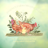 Boerderij van kippen Chick organisch ei Raamsticker (Vel 3)
