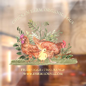 Boerderij van kippen Chick organisch ei Raamsticker (Vel 2)