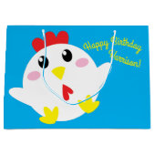 Boerderij van kippen Kinder 1e verjaardag Groot Cadeauzakje (Voorkant)