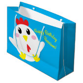 Boerderij van kippen Kinder 1e verjaardag Groot Cadeauzakje (Voorkant Gekanteld)