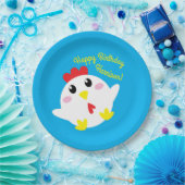 Boerderij van kippen Kinder 1e verjaardag Papieren Bordje (Feest)