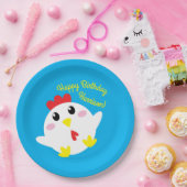 Boerderij van kippen Kinder 1e verjaardag Papieren Bordje (Feest)