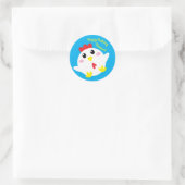 Boerderij van kippen Kinder 1e verjaardag Ronde Sticker (Tas)