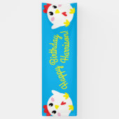 Boerderij van kippen Kinder 1e verjaardag Spandoek (Verticaal)