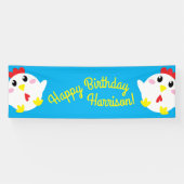Boerderij van kippen Kinder 1e verjaardag Spandoek (Horizontaal)