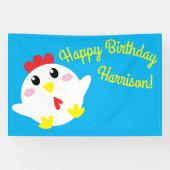 Boerderij van kippen Kinder 1e verjaardag Spandoek (Horizontaal)